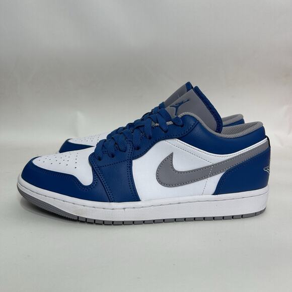 Nike Air Jordan 1 Retro Low “True Blue/Cement Grey” - Picture 6 of 8
